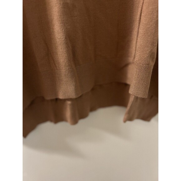 IMAN Womens Global Chic Turtleneck Sweater w Button Cuffs Rayon Blend LG Caramel - Picture 9 of 10